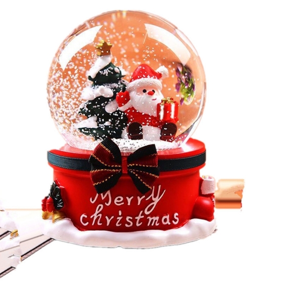 Merry Christmas Musical Box Snowglobes - Picture 3 of 5
